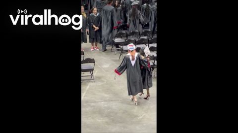 Girl Fails to Walk in Heels at Her Graduation || ViralHog