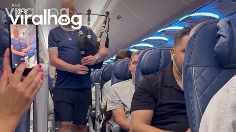 Boston Flight Bagpipes || ViralHog
